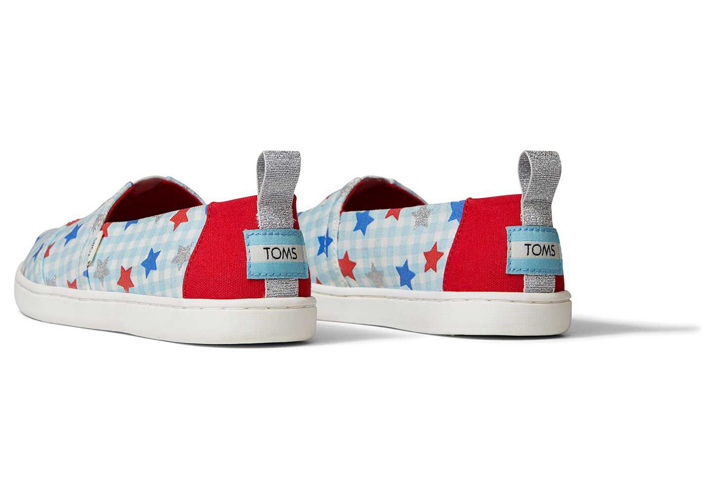 Toms Alpargata Youth Glitter Star Espadrille Blue/Red - Kids - 43081-YGDT